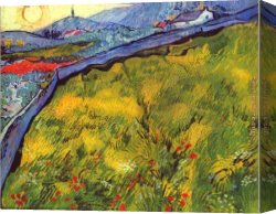 Spirit of Spring Canvas Paintings - Field of Spring Wheat at Sunrise by Vincent van Gogh
