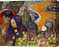 Ladies Canvas Paintings - Ladies of Arles by Vincent van Gogh