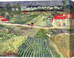 After The Rain Canvas Paintings - Landscape at Auvers in the Rain by Vincent van Gogh