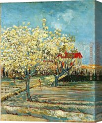 The Pear Orchard Canvas Paintings - Orchard in Blossom 2 by Vincent van Gogh