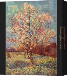 Trees in Park Canvas Paintings - Peach Tree in Bloom by Vincent van Gogh