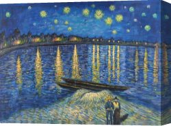 Dance The Night Away Canvas Paintings - Starry Night Over the Rhone 2 by Vincent van Gogh