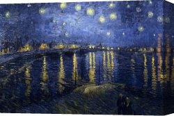 Dance The Night Away Canvas Paintings - Starry Night over the Rhone by Vincent van Gogh
