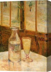 Absinthe Canvas Paintings - Still Life with Absinthe by Vincent van Gogh