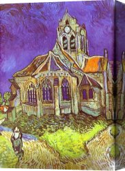 Altarpiece of The Church Fathers Vision of St Sigisbert Canvas Paintings - The Church in Auvers by Vincent van Gogh