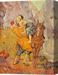 Good Canvas Paintings - The good Samaritan Delacroix by Vincent van Gogh