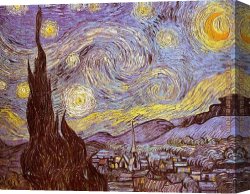 The Inspiration of Saint Matthew Canvas Paintings - The Starry Night Saint-Remy by Vincent van Gogh