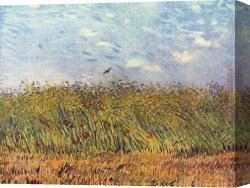 Field of Spring Wheat at Sunrise Canvas Paintings - The Wheat Field With a Lark by Vincent van Gogh