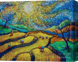 Dreams Canvas Paintings - Toil Today Dream Tonight by Vincent van Gogh