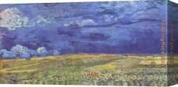 Sky in Honfleur Canvas Paintings - Wheat Field under Clouded Sky by Vincent van Gogh
