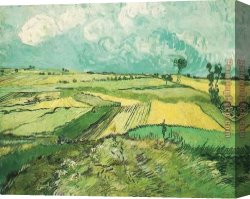 Sky in Honfleur Canvas Paintings - Wheat Fields at Auvers Under Clouded Sky by Vincent van Gogh
