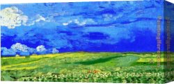 Thunderclouds Canvas Paintings - Wheatfield under thunderclouds by Vincent van Gogh