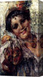 Irolli Canvas Paintings - A Young Italian Boy by Vincenzo Irolli