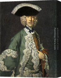 Gentleman Canvas Paintings - Portrait of a Gentleman by Vittore Ghislandi