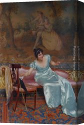 Letter Canvas Paintings - The Love Letter by Vittorio Reggianini