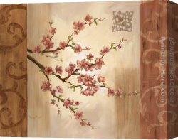 Branches Canvas Paintings - Blossom Branch I by Vivian Flasch