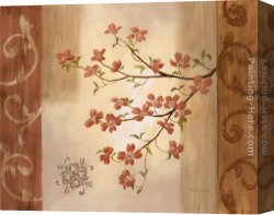 Branches Canvas Paintings - Blossom Branch II by Vivian Flasch