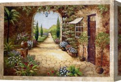 The Women in The Garden Canvas Paintings - Secret Garden I by Vivian Flasch