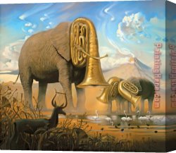 Vladimir Kush Canvas Paintings - African Sonata by Vladimir Kush