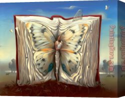 Vladimir Kush Canvas Paintings - Book of Books by Vladimir Kush