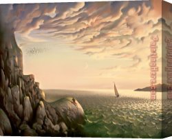 Distant Thoughts Canvas Paintings - Bound for Distant Shores by Vladimir Kush
