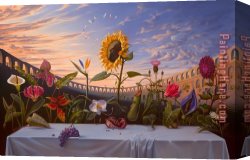 Supper Canvas Paintings - Last Supper by Vladimir Kush