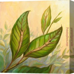Leaves Canvas Paintings - Leaves of One Tree by Vladimir Kush