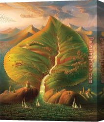 Vladimir Kush Canvas Paintings - Ocean Sprout by Vladimir Kush