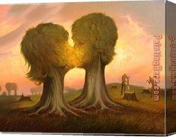Vladimir Kush Canvas Paintings - Ray of Hope by Vladimir Kush