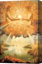 Gift Canvas Paintings - Sacred Gift by Vladimir Kush