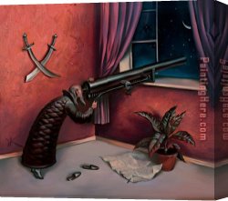 Vladimir Kush Canvas Paintings - Star Target by Vladimir Kush