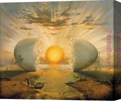 Vladimir Kush Canvas Paintings - Sunrise by The Ocean by Vladimir Kush