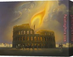 Vladimir Kush Canvas Paintings - Theatre of Nero by Vladimir Kush
