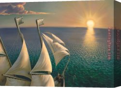 Western Motel Canvas Paintings - Western Passage by Vladimir Kush