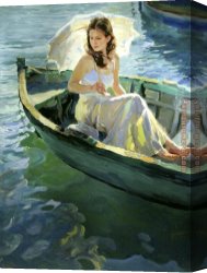 Volegov Canvas Paintings - On the Lake by Vladimir Volegov