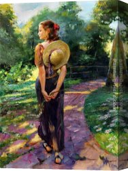 Volegov Canvas Paintings - Out For a Walk by Vladimir Volegov