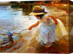 Park of Rose Canvas Paintings - Playing in the Park by Vladimir Volegov