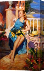 Volegov Canvas Paintings - Restful Afternoon by Vladimir Volegov