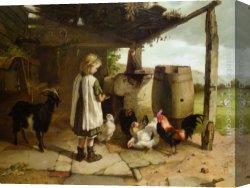 Waiting Canvas Paintings - Waiting to be Fed by Walter Hunt