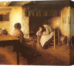 The Arrival Canvas Paintings - The New Arrival by Walter Langley