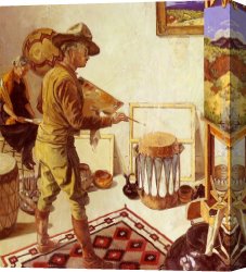 Ufer Canvas Paintings - Fantasies by Walter Ufer