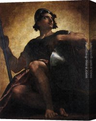 Standing Canvas Paintings - Uriel Standing in the Sun by Washington Allston