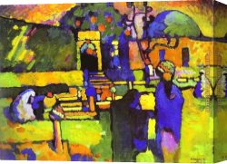 The Cemetery at St. Privat Canvas Paintings - Arabs I Cemetery by Wassily Kandinsky