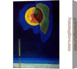 Jaune Canvas Paintings - cercle jaune by Wassily Kandinsky