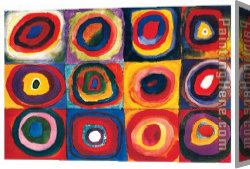 Squares with Concentric Canvas Paintings - Color Study of Squares by Wassily Kandinsky