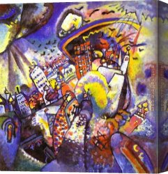Wassily Kandinsky Canvas Paintings - Moscow I by Wassily Kandinsky