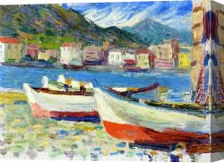 Wassily Kandinsky Canvas Paintings - Rapallo Boats by Wassily Kandinsky