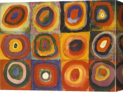 Squares with Concentric Canvas Paintings - Squares with Concentric by Wassily Kandinsky