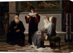 A Moment of Comfort Canvas Paintings - A Moment Of Comfort by Wenceslas Vacslav Brozik