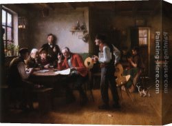 Vacslav Canvas Paintings - The Gossip by Wenceslas Vacslav Brozik